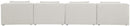 Cube - Linen Modular 4 Seat Armless Sofa