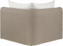 Seacrest - Olefin Water Resistant Fabric And Wicker Outdoor Patio Corner Chair