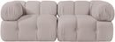 Orin - Velvet Performance Fabric Upholstered 2 Piece Modular Sofa (2 Corner Chairs)
