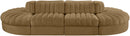 Rummi - Oval Velvet Performance Fabric Upholstered 8 Piece Modular Sectional