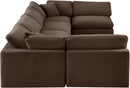 Comfy - 6 Piece Velvet Modular Armless Sectional