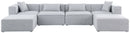 Cube - Linen 6 Piece Modular Double Chaise Sectional