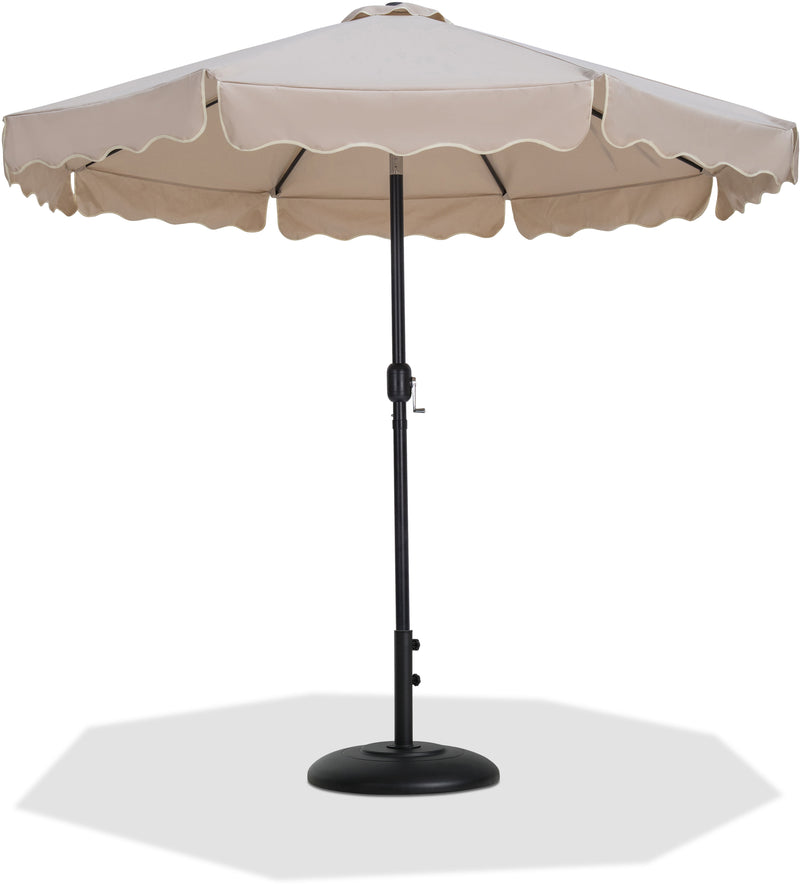 Amalfi - Patio Umbrella - Black Base / Black Pole