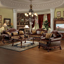 Dresden - Sofa - Bone PU & Gold Patina
