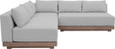 Solace - Olefin Performance Fabric 3 Piece Outdoor Patio Modular Sectional (2 Loveseats & Corner Chair)