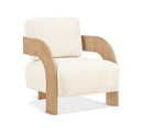 Cedra - Velvet Performance Fabric Upholstered Accent Chair - Natural Frame