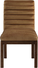 Evelyn - Dining Chair With Brown Legs - Saddle