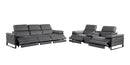 1246 - Modular Power Triple Reclining Sofa And Console Loveseat Set With Power Headrests