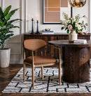 Riccio - Dining Arm Chair (Set of 2) - Natural And Gold Frame