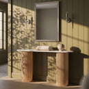 Cindra - Genuine Marble Top And Iron Base Console Table