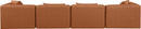 Cube - Modular 4 Piece Sofa - Cognac