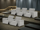 1208 - Modular Leather Sofa Loveseat With 6 Recliners And Power Headrests