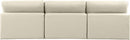 Comfy - Faux Leather Modular Armless Sofa 3 Seats