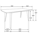 Malone - Rectangular Wood Dining Table - Dark Walnut