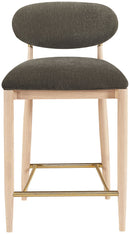 Riccio - Fabric Stool - Natural Frame