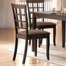 Cardiff - 18" Side Chair (Set of 2) - Dark Brown Microfiber & Espresso