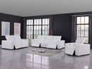 1208 - Leather Reclining Set (Sofa, Loveseat & Chair With 5 Power Recliners)