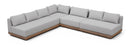 Solace - Olefin Performance Fabric 4 Piece Outdoor Patio Modular Sectional