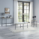Brantley - Sofa Table - Clear Glass & Sandy Gray