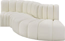Arc - Faux Leather 4 Piece L-Shaped Modular Sofa