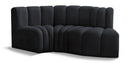 Arc - Velvet 3 Piece Modular L-Shaped Sofa