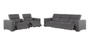1208 - Leather Reclining Set (Sofa & Loveseat With 5 Power Recliners)