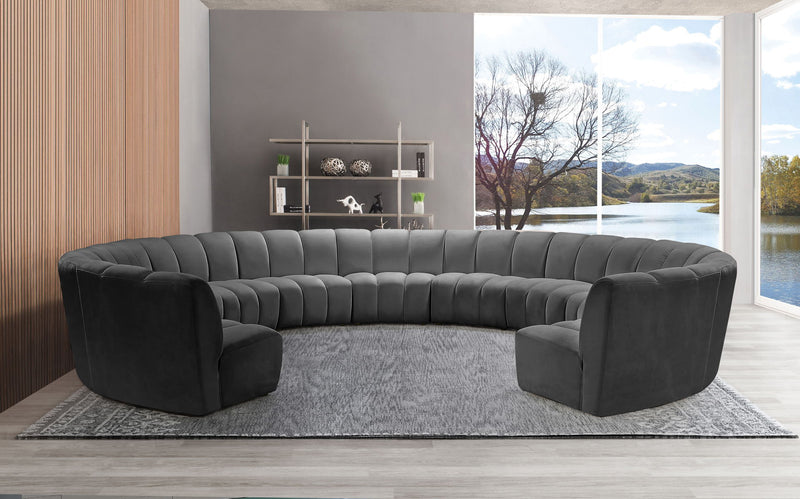 Infinity - 11 Piece Velvet Modular Sectional