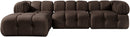 Orin - Velvet 4 Piece Modular Sectional With Chaise