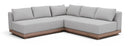 Solace - Olefin Performance Fabric 3 Piece Outdoor Patio Modular Sectional (2 Loveseats & Corner Chair)