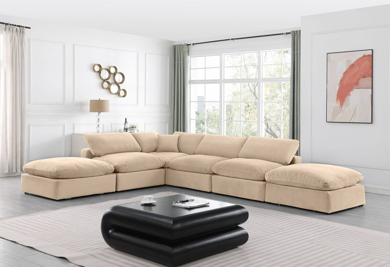 Comfy - 6 Piece Velvet Modular Sectional