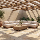 Solace - Olefin Performance Fabric 3 Piece Outdoor Patio Modular Sectional (2 Sofas & Corner Chair)