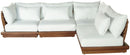 Mirella - 4 Piece Water Resistant Fabric Outdoor Patio Modular Sectional