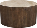 Solstice - Travertine And Mango Wood Table