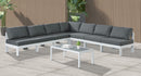 Nizuc - Outdoor Patio 7 Piece Modular Sectional With White Frame