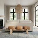 Woodcrest - Vegan Leather Upholstered Bench - Painted Natural Base