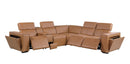 1224 - 6-Piece L-Shaped Sectional Sofa In With 3 Power Recliners & Power Headrests