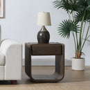 Lanza - End Table With Drawer - Dark Walnut