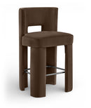Zuno - Velvet Performance Fabric Upholstered Bar Stool (Set of 2)