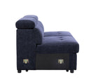 Nekoda - Sectional Sofa With Storage & Ottoman - Navy Blue Fabric