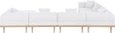 Laguna - 7 Piece Resilient Water Resistant Fabric 142" Upholstered Outdoor Patio Modular Sectional