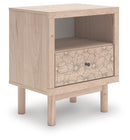 Arloster - One Drawer Night Stand - Tan