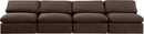 Indulge - Velvet 4 Seat Modular Armless Sofa