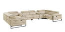 1246 - 8-Piece U-Shaped Modular Power Reclining Sectional With 2 Power Recliners And Power Headrests