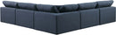 Comfy - 5 Piece Linen Modular Corner Armless Sectional
