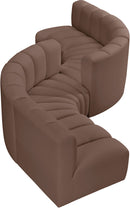 Arc - Faux Leather 6 Piece Modular Sofa