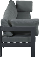Nizuc - Outdoor Patio 5 Seat Modular Sofa With Gray Frame