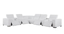 1208 - 8 Piece L Shaped Leather Sectional With 4 Power Recliners & Power Headrests