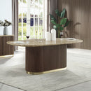 Clayten - Dining Table With Natural Marble Top