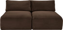 Shaggy - 2 Seat Modular Armless Sofa