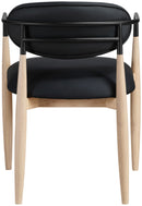 Riccio - Faux Leather Dining Arm Chair (Set of 2) - Natural Frame
